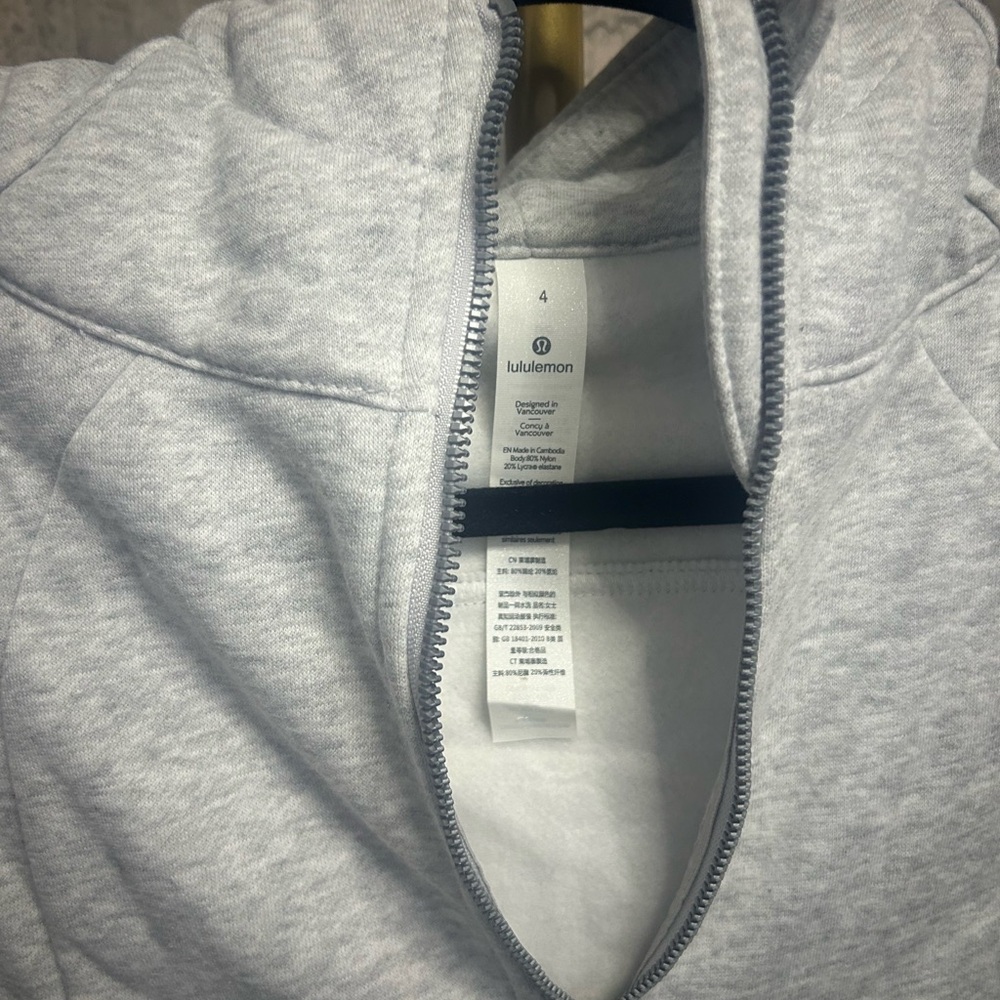 Lululemon gray jogger tracksuit set hooded zip-up jacket pants– Women’s size 4 - Picture 6 of 13